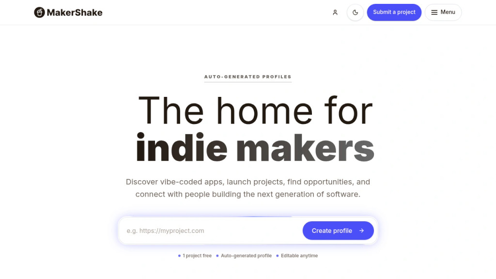 MakerShake title screenshot
