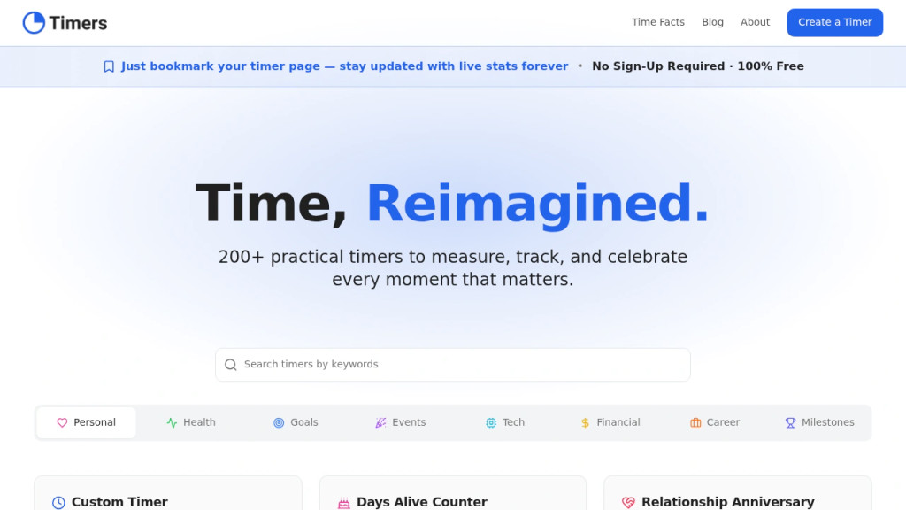 Timers title screenshot